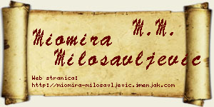 Miomira Milosavljević vizit kartica